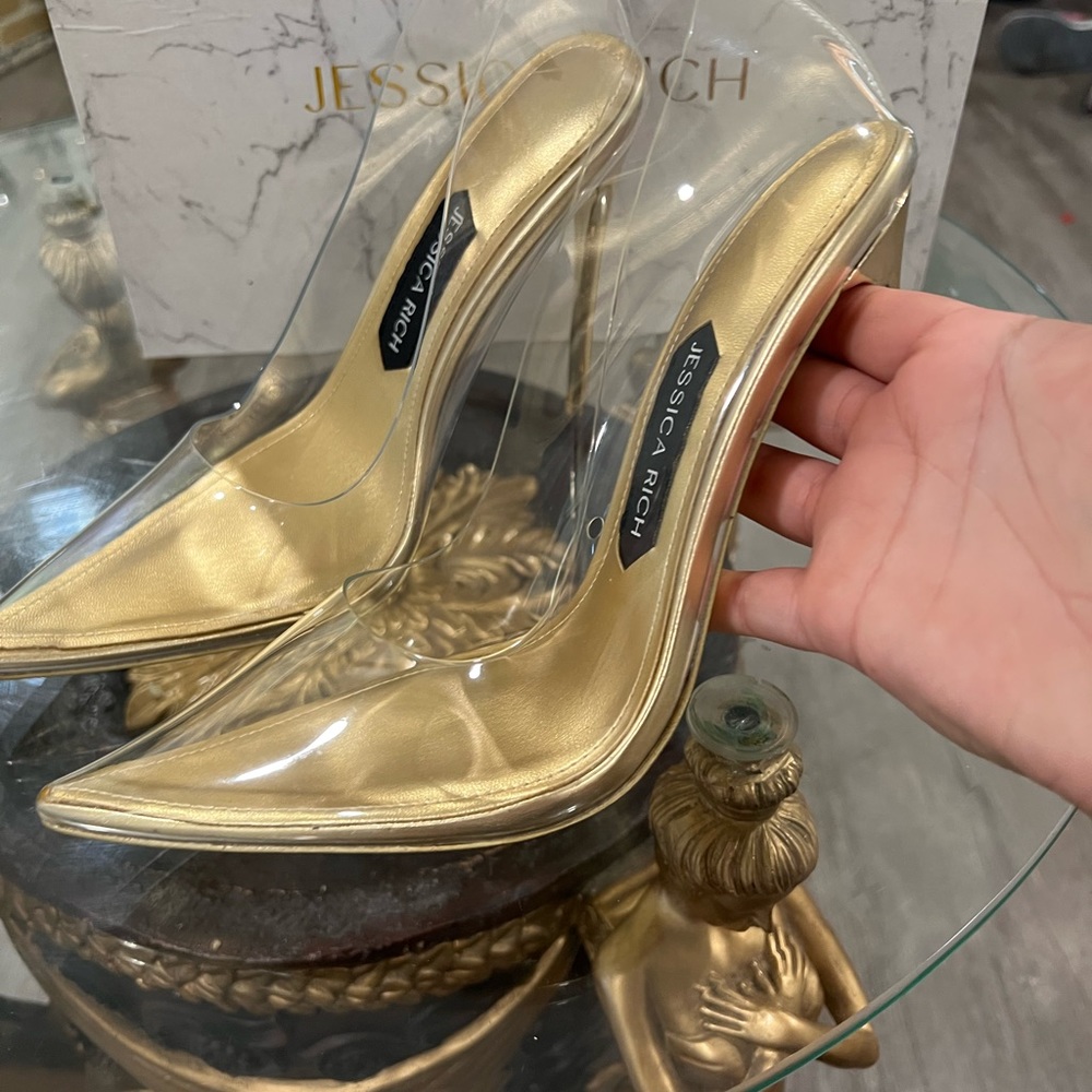 JESSICA RICH Gold/Clear pumps 🌷 - Picture 9 of 10
